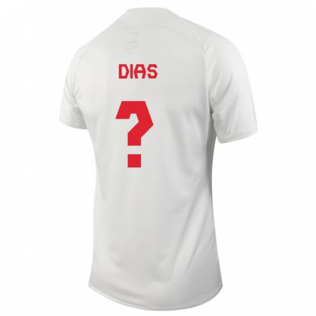 Kandiny Niño Camiseta Canadá Lucas Dias #0 Blanco 2ª Equipación 24-26 La Camisa Chile