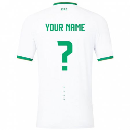 Kandiny Niño Camiseta Irlanda Su Nombre #0 Blanco 2ª Equipación 24-26 La Camisa Chile