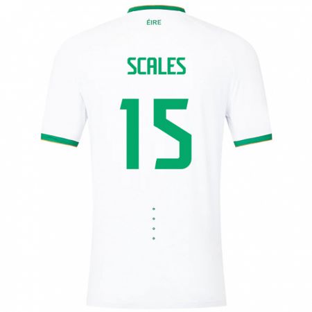 Kandiny Niño Camiseta Irlanda Liam Scales #15 Blanco 2ª Equipación 24-26 La Camisa Chile