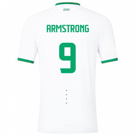 Kandiny Niño Camiseta Irlanda Sinclair Armstrong #9 Blanco 2ª Equipación 24-26 La Camisa Chile