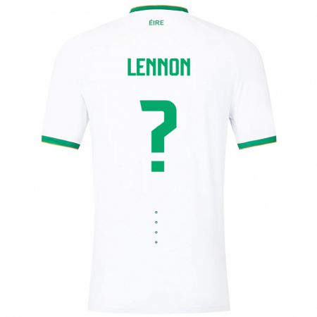 Kandiny Niño Camiseta Irlanda Adam Lennon #0 Blanco 2ª Equipación 24-26 La Camisa Chile