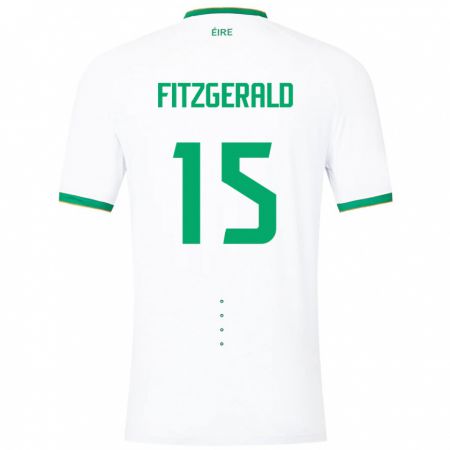 Kandiny Niño Camiseta Irlanda Kyle Fitzgerald #15 Blanco 2ª Equipación 24-26 La Camisa Chile