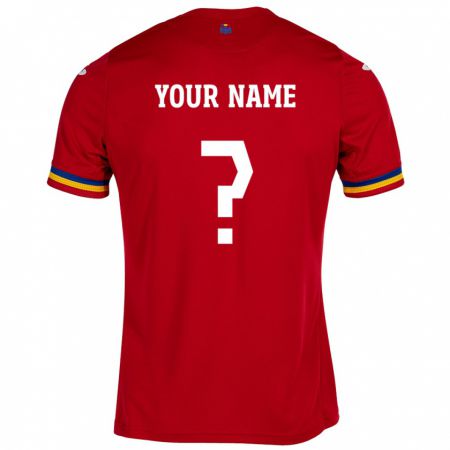 Kandiny Niño Camiseta Rumania Su Nombre #0 Rojo 2ª Equipación 24-26 La Camisa Chile