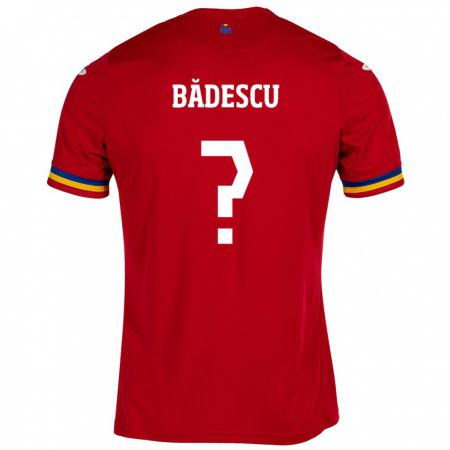 Kandiny Niño Camiseta Rumania Robert Bădescu #0 Rojo 2ª Equipación 24-26 La Camisa Chile