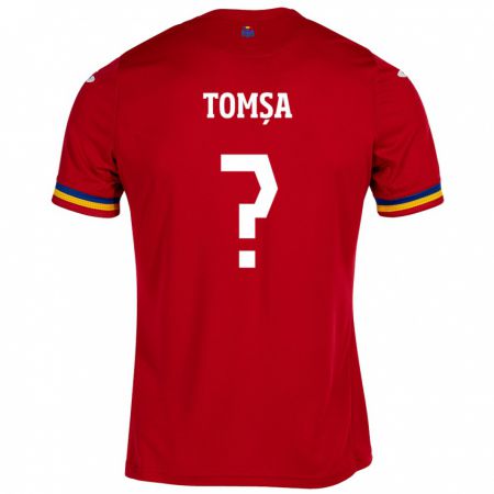 Kandiny Niño Camiseta Rumania Troy Tomșa #0 Rojo 2ª Equipación 24-26 La Camisa Chile