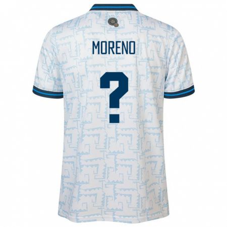 Kandiny Niño Camiseta El Salvador Amando Moreno #0 Blanco 2ª Equipación 24-26 La Camisa Chile