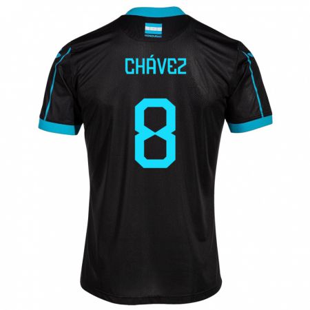 Kandiny Niño Camiseta Honduras Gerson Chávez #8 Negro 2ª Equipación 24-26 La Camisa Chile