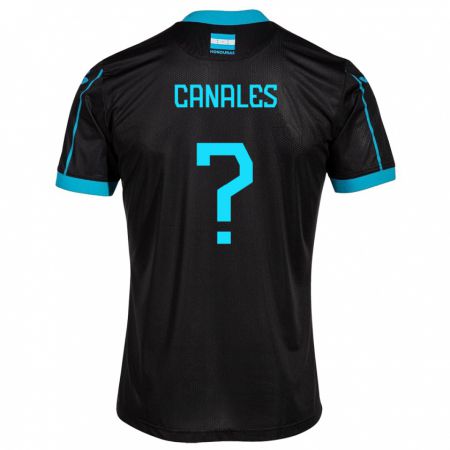 Kandiny Niño Camiseta Honduras Cristian Canales #0 Negro 2ª Equipación 24-26 La Camisa Chile