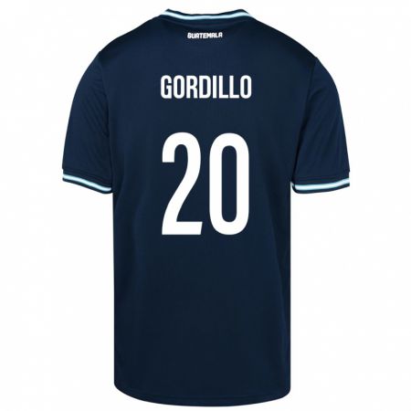 Kandiny Niño Camiseta Guatemala Gerardo Gordillo #20 Azul 2ª Equipación 24-26 La Camisa Chile