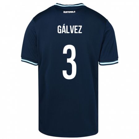 Kandiny Niño Camiseta Guatemala Fredy Gálvez #3 Azul 2ª Equipación 24-26 La Camisa Chile
