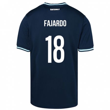 Kandiny Niño Camiseta Guatemala William Fajardo #18 Azul 2ª Equipación 24-26 La Camisa Chile