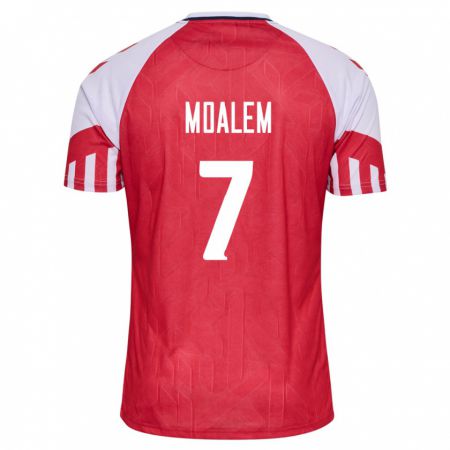 Kandiny Hombre Camiseta Dinamarca Jonathan Moalem #7 Rojo 1ª Equipación 24-26 La Camisa Chile