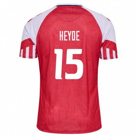 Kandiny Hombre Camiseta Dinamarca Malte Heyde #15 Rojo 1ª Equipación 24-26 La Camisa Chile