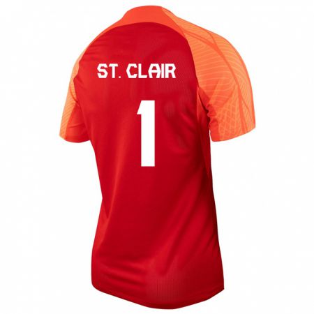 Kandiny Hombre Camiseta Canadá Dayne St. Clair #1 Naranja 1ª Equipación 24-26 La Camisa Chile