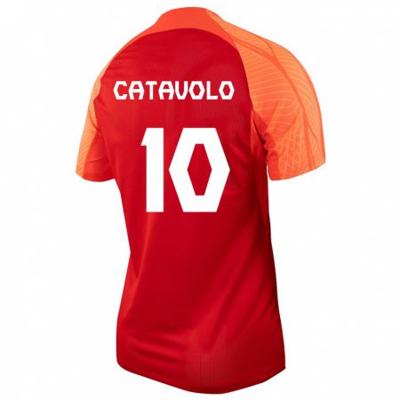 Kandiny Hombre Camiseta Canadá Matthew Catavolo #10 Naranja 1ª Equipación 24-26 La Camisa Chile