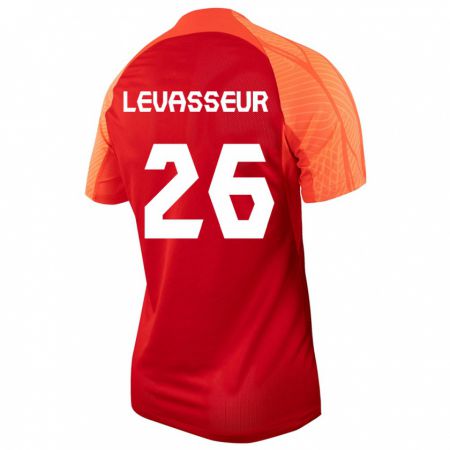 Kandiny Hombre Camiseta Canadá Marie Levasseur #26 Naranja 1ª Equipación 24-26 La Camisa Chile