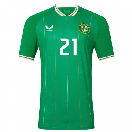 Kandiny Hombre Camiseta Irlanda Sean Grehan #21 Verde 1ª Equipación 24-26 La Camisa Chile