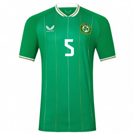 Kandiny Hombre Camiseta Irlanda Sean Mchale #5 Verde 1ª Equipación 24-26 La Camisa Chile