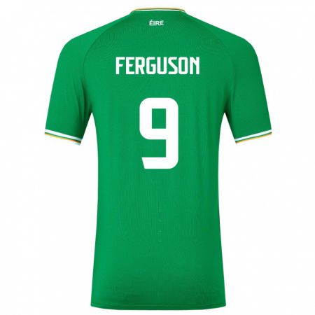 Kandiny Hombre Camiseta Irlanda Evan Ferguson #9 Verde 1ª Equipación 24-26 La Camisa Chile