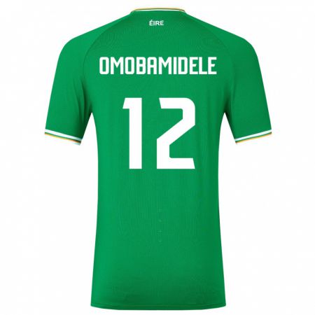 Kandiny Hombre Camiseta Irlanda Andrew Omobamidele #12 Verde 1ª Equipación 24-26 La Camisa Chile