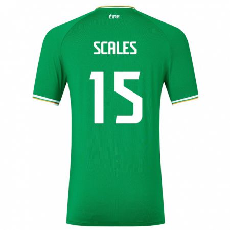 Kandiny Hombre Camiseta Irlanda Liam Scales #15 Verde 1ª Equipación 24-26 La Camisa Chile
