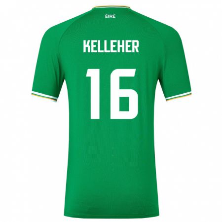Kandiny Hombre Camiseta Irlanda Caoimhín Kelleher #16 Verde 1ª Equipación 24-26 La Camisa Chile
