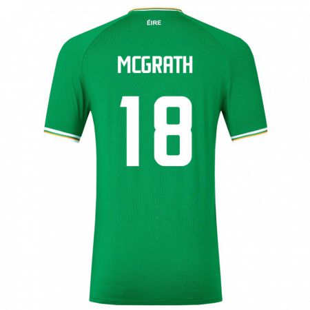 Kandiny Hombre Camiseta Irlanda Jamie Mcgrath #18 Verde 1ª Equipación 24-26 La Camisa Chile