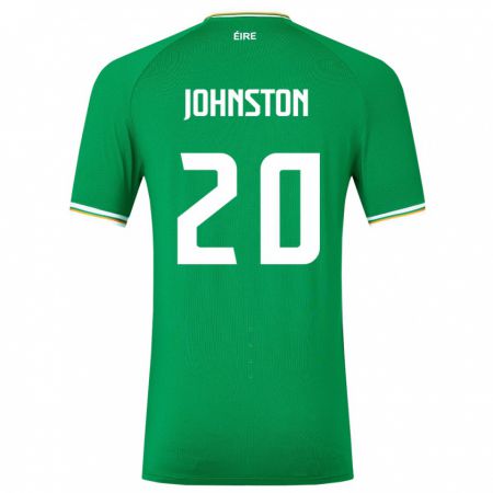 Kandiny Hombre Camiseta Irlanda Mikey Johnston #20 Verde 1ª Equipación 24-26 La Camisa Chile