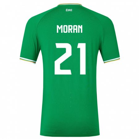 Kandiny Hombre Camiseta Irlanda Andy Moran #21 Verde 1ª Equipación 24-26 La Camisa Chile