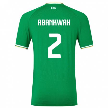 Kandiny Hombre Camiseta Irlanda James Abankwah #2 Verde 1ª Equipación 24-26 La Camisa Chile