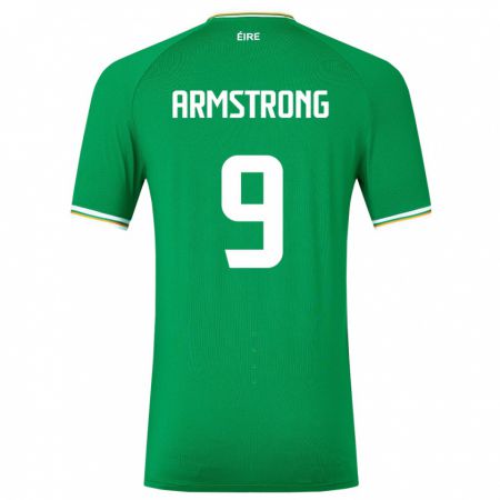 Kandiny Hombre Camiseta Irlanda Sinclair Armstrong #9 Verde 1ª Equipación 24-26 La Camisa Chile