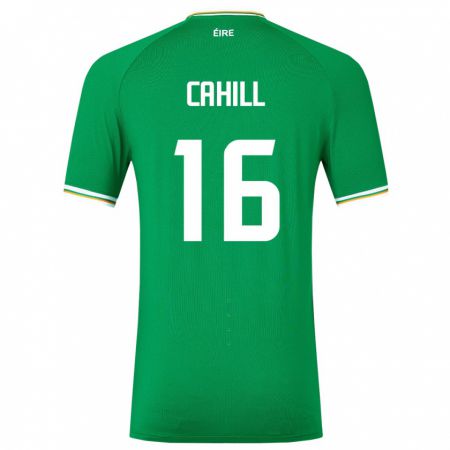 Kandiny Hombre Camiseta Irlanda Killian Cahill #16 Verde 1ª Equipación 24-26 La Camisa Chile