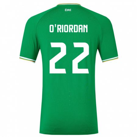 Kandiny Hombre Camiseta Irlanda Connor O'riordan #22 Verde 1ª Equipación 24-26 La Camisa Chile