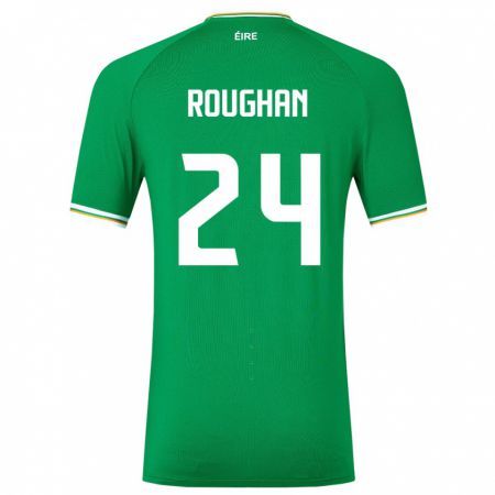 Kandiny Hombre Camiseta Irlanda Sean Roughan #24 Verde 1ª Equipación 24-26 La Camisa Chile