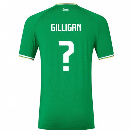 Kandiny Hombre Camiseta Irlanda Ciaran Gilligan #0 Verde 1ª Equipación 24-26 La Camisa Chile