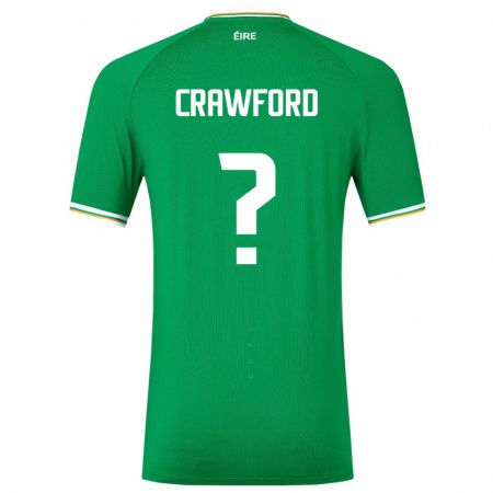 Kandiny Hombre Camiseta Irlanda James Crawford #0 Verde 1ª Equipación 24-26 La Camisa Chile