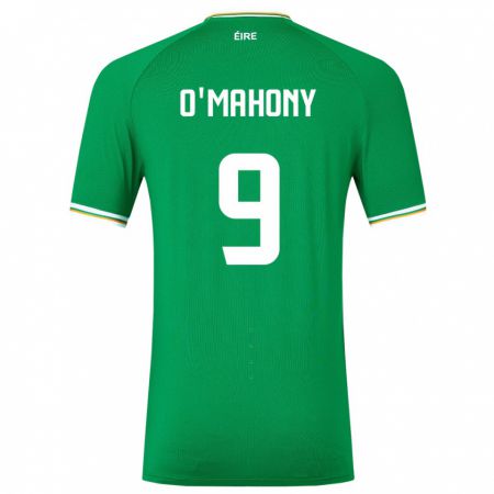 Kandiny Hombre Camiseta Irlanda Mark O'mahony #9 Verde 1ª Equipación 24-26 La Camisa Chile