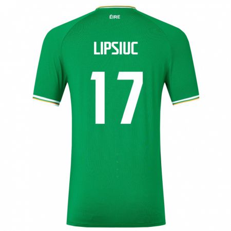 Kandiny Hombre Camiseta Irlanda Darius Lipsiuc #17 Verde 1ª Equipación 24-26 La Camisa Chile