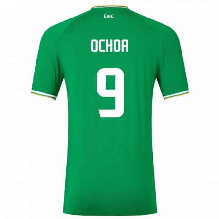 Kandiny Hombre Camiseta Irlanda Aarón Ochoa #9 Verde 1ª Equipación 24-26 La Camisa Chile