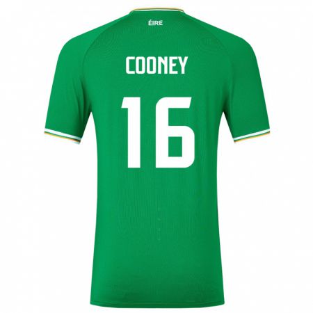 Kandiny Hombre Camiseta Irlanda Oisin Cooney #16 Verde 1ª Equipación 24-26 La Camisa Chile