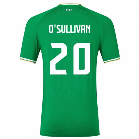 Kandiny Hombre Camiseta Irlanda Cathal O'sullivan #20 Verde 1ª Equipación 24-26 La Camisa Chile