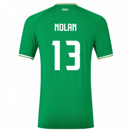 Kandiny Hombre Camiseta Irlanda Hayley Nolan #13 Verde 1ª Equipación 24-26 La Camisa Chile