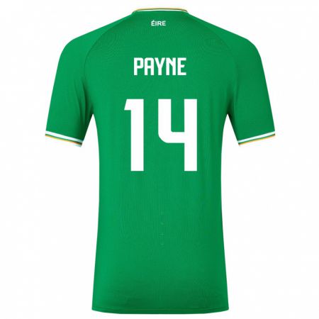 Kandiny Hombre Camiseta Irlanda Heather Payne #14 Verde 1ª Equipación 24-26 La Camisa Chile