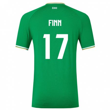 Kandiny Hombre Camiseta Irlanda Jamie Finn #17 Verde 1ª Equipación 24-26 La Camisa Chile