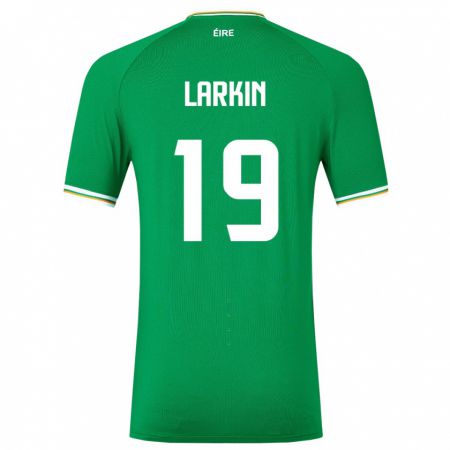 Kandiny Hombre Camiseta Irlanda Abbie Larkin #19 Verde 1ª Equipación 24-26 La Camisa Chile