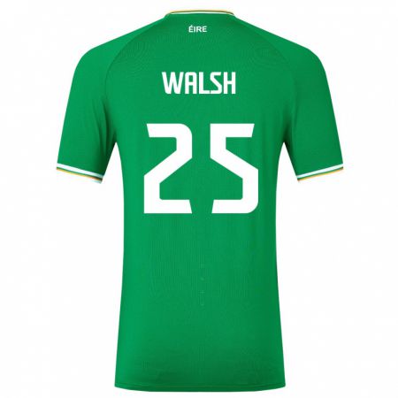 Kandiny Hombre Camiseta Irlanda Megan Walsh #25 Verde 1ª Equipación 24-26 La Camisa Chile