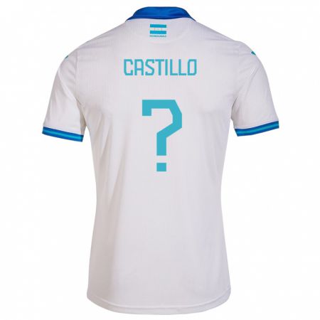Kandiny Hombre Camiseta Honduras Jeferson Castillo #0 Blanco 1ª Equipación 24-26 La Camisa Chile