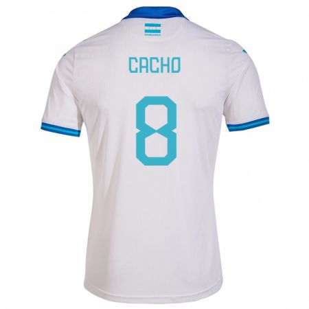 Kandiny Hombre Camiseta Honduras Daylor Cacho #8 Blanco 1ª Equipación 24-26 La Camisa Chile