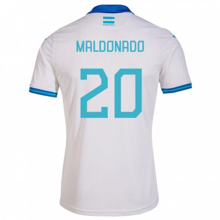 Kandiny Hombre Camiseta Honduras Alessandro Maldonado #20 Blanco 1ª Equipación 24-26 La Camisa Chile
