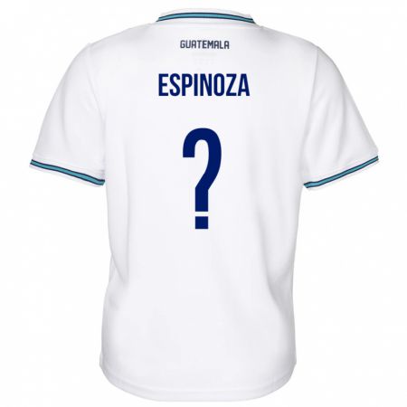 Kandiny Hombre Camiseta Guatemala José Espinoza #0 Blanco 1ª Equipación 24-26 La Camisa Chile
